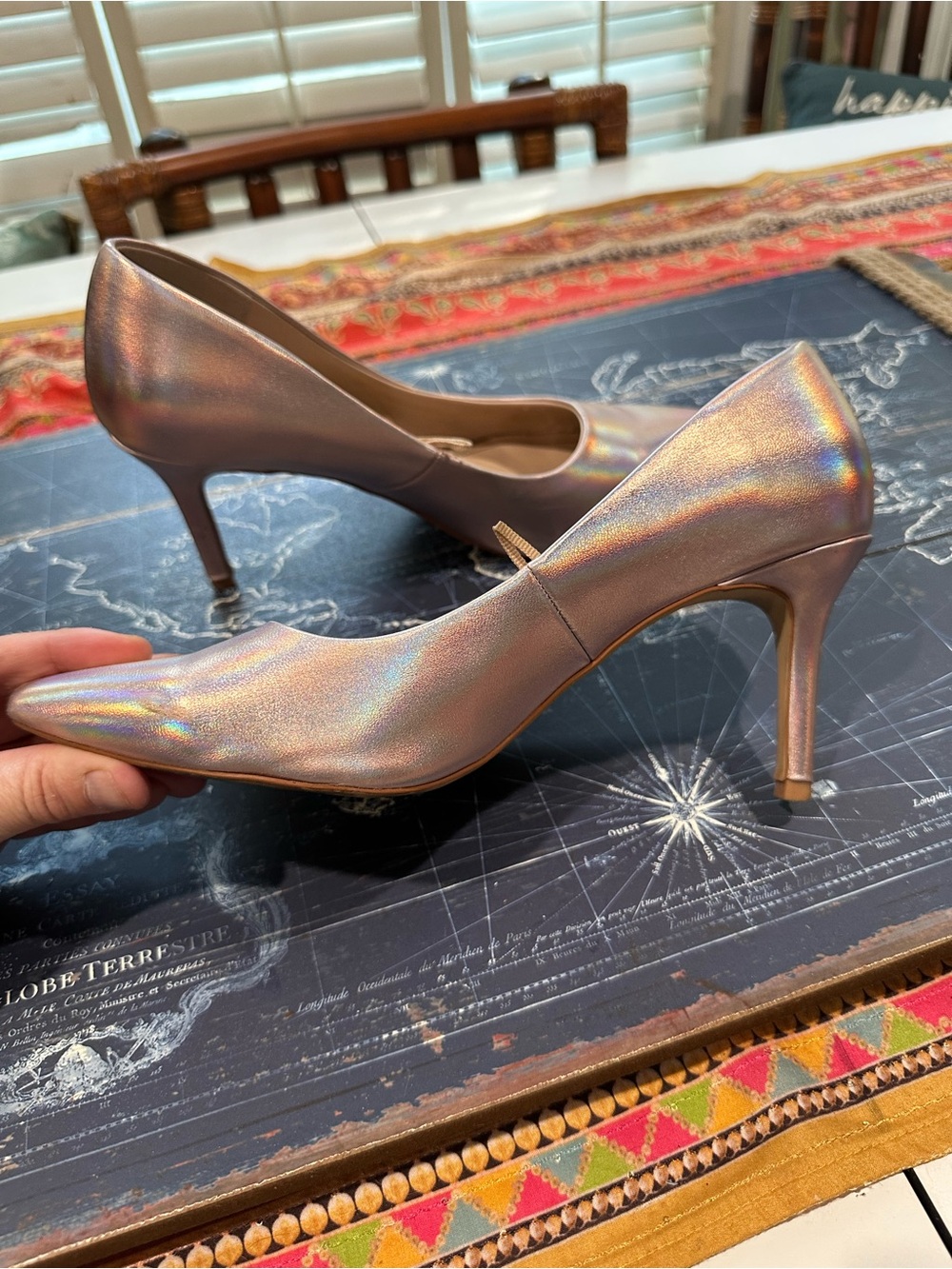 H&M Pink Iridescent High Heels – Size 8